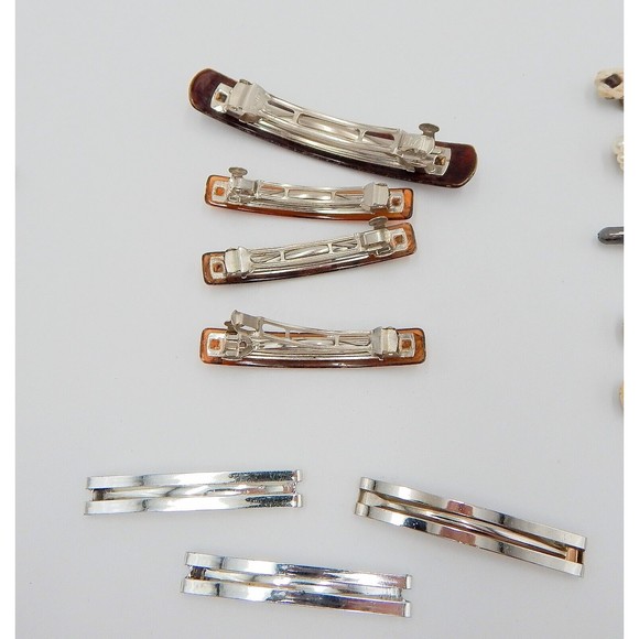 Hair Clip Assortment Barrettes Tortoise Chain Pearl France Taiwan Lot of 18 main image 5